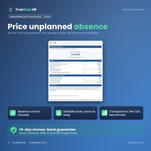 Absenteeism Cost Calculator by TrueStep HR