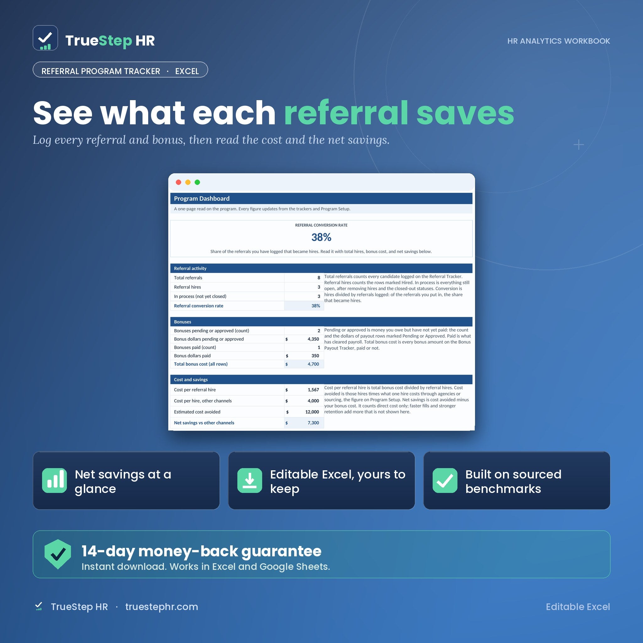 Referral Program Tracker by TrueStep HR