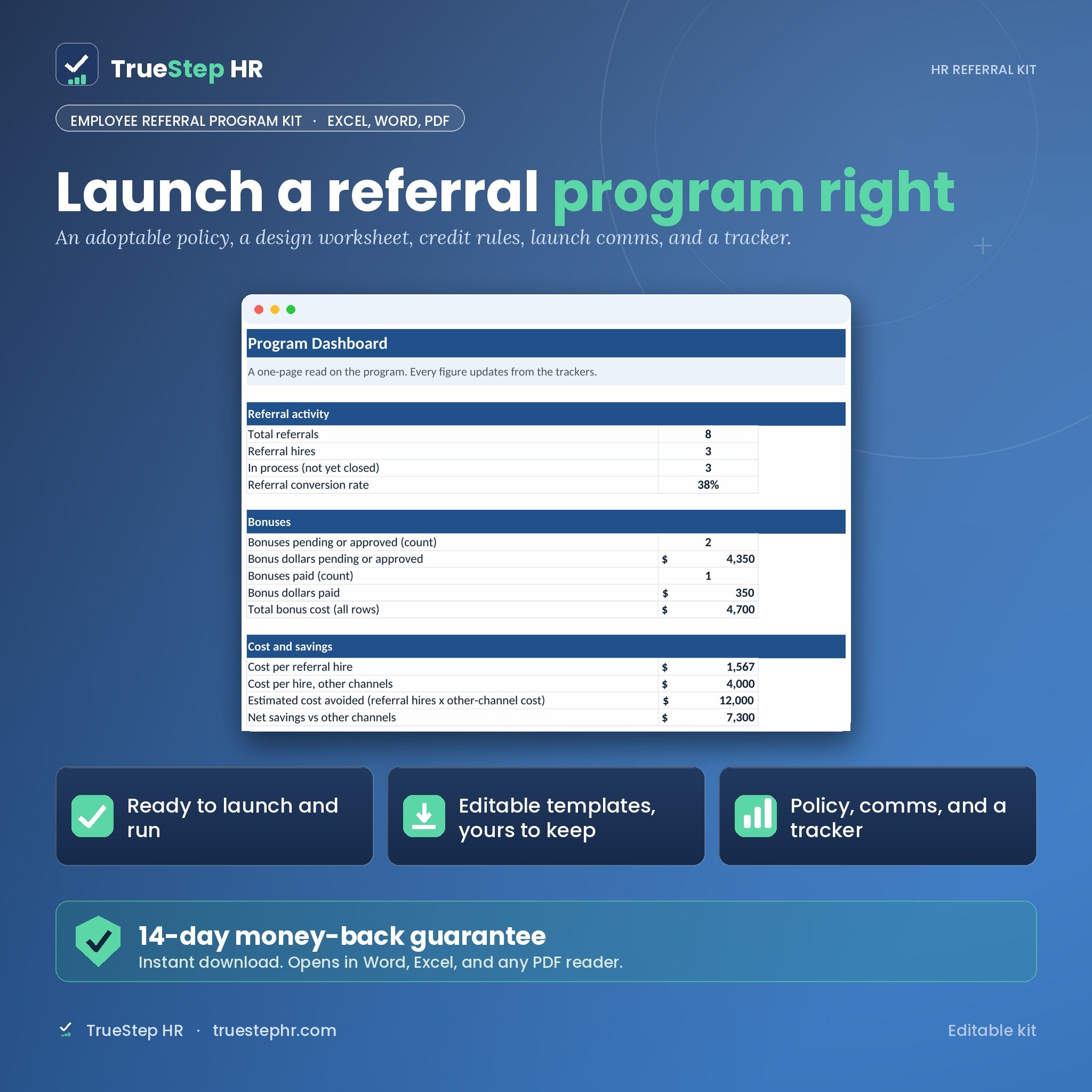 Employee Referral Program Kit by TrueStep HR