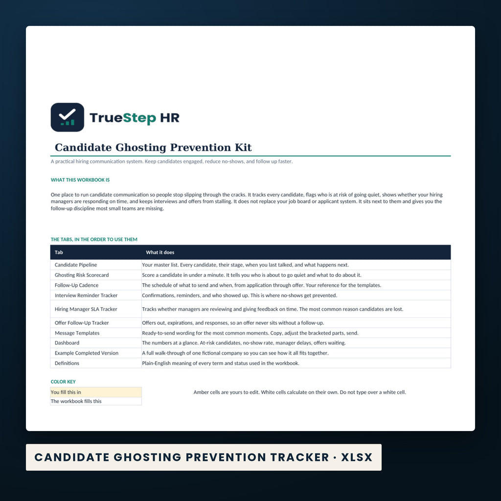 Candidate Ghosting Prevention Kit — a page from Candidate Ghosting Prevention Tracker, one of the files in this download.