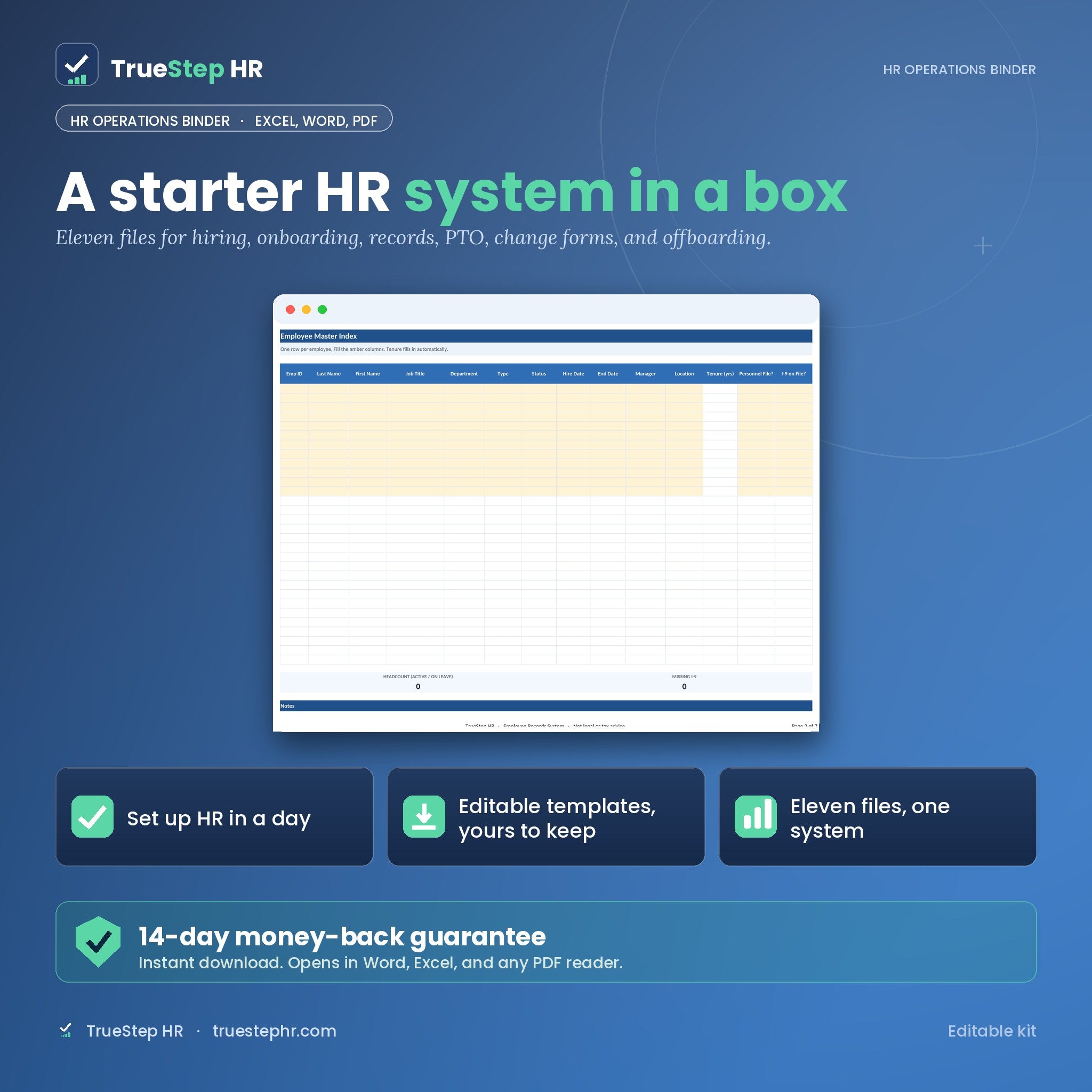 HR Operations Binder by TrueStep HR