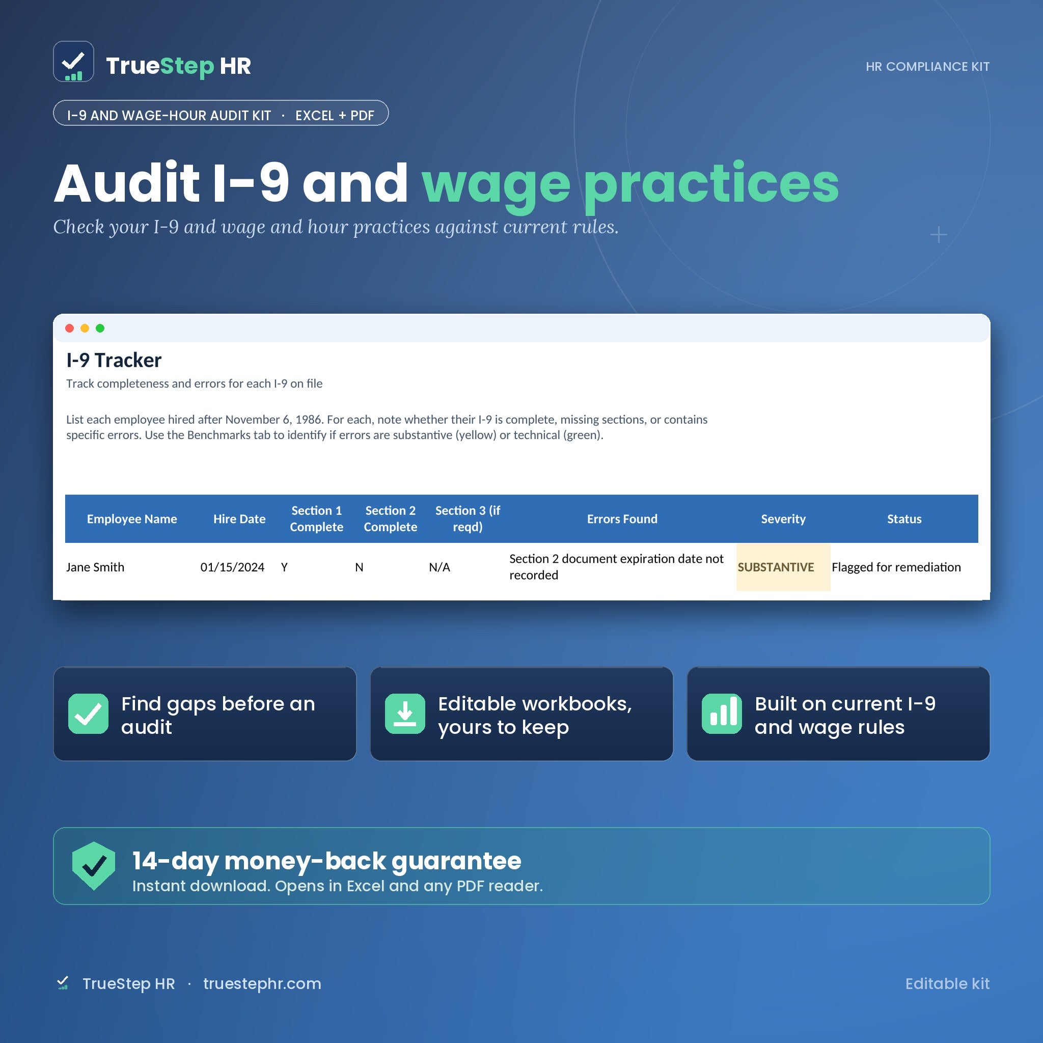 I-9 and Wage-Hour Audit Kit by TrueStep HR