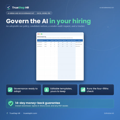 AI Hiring and HR Governance Kit by TrueStep HR
