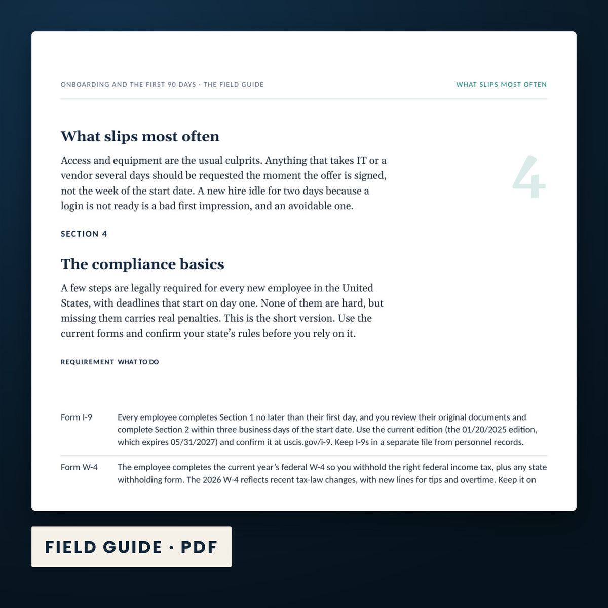 Complete TrueStep HR System — a page from Field Guide, one of the files in this download.