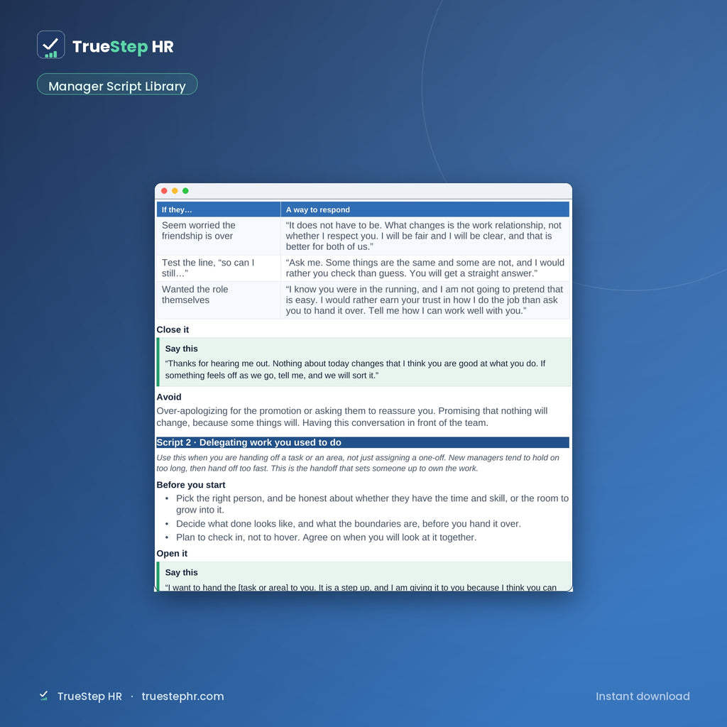 Manager Script Library: word for word scripts for difficult conversations