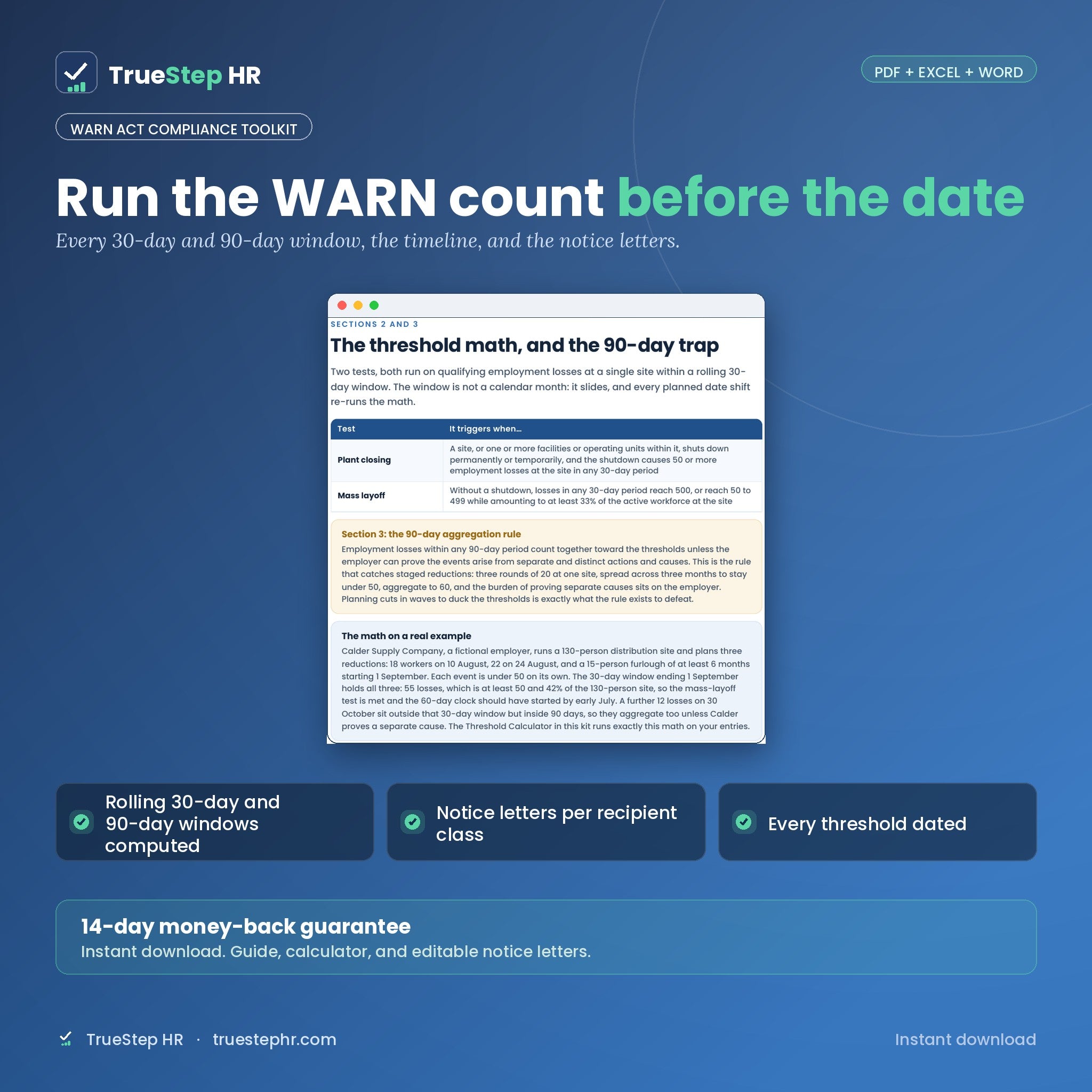 WARN Act Compliance Toolkit by TrueStep HR