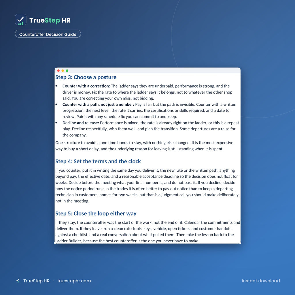 Counteroffer decision guide