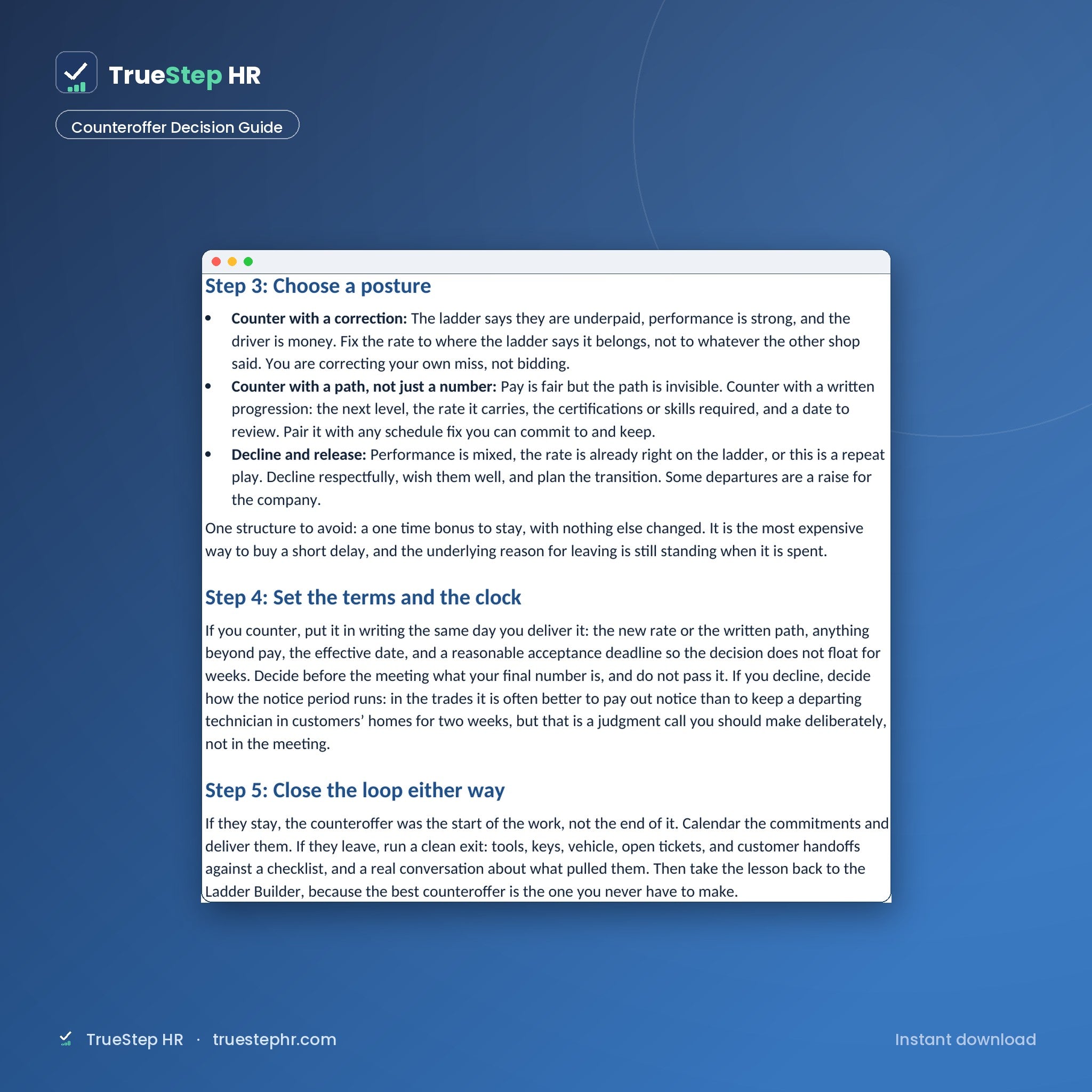 Counteroffer decision guide