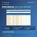 Dental Attendance, Time Off, and Coverage System: attendance points log