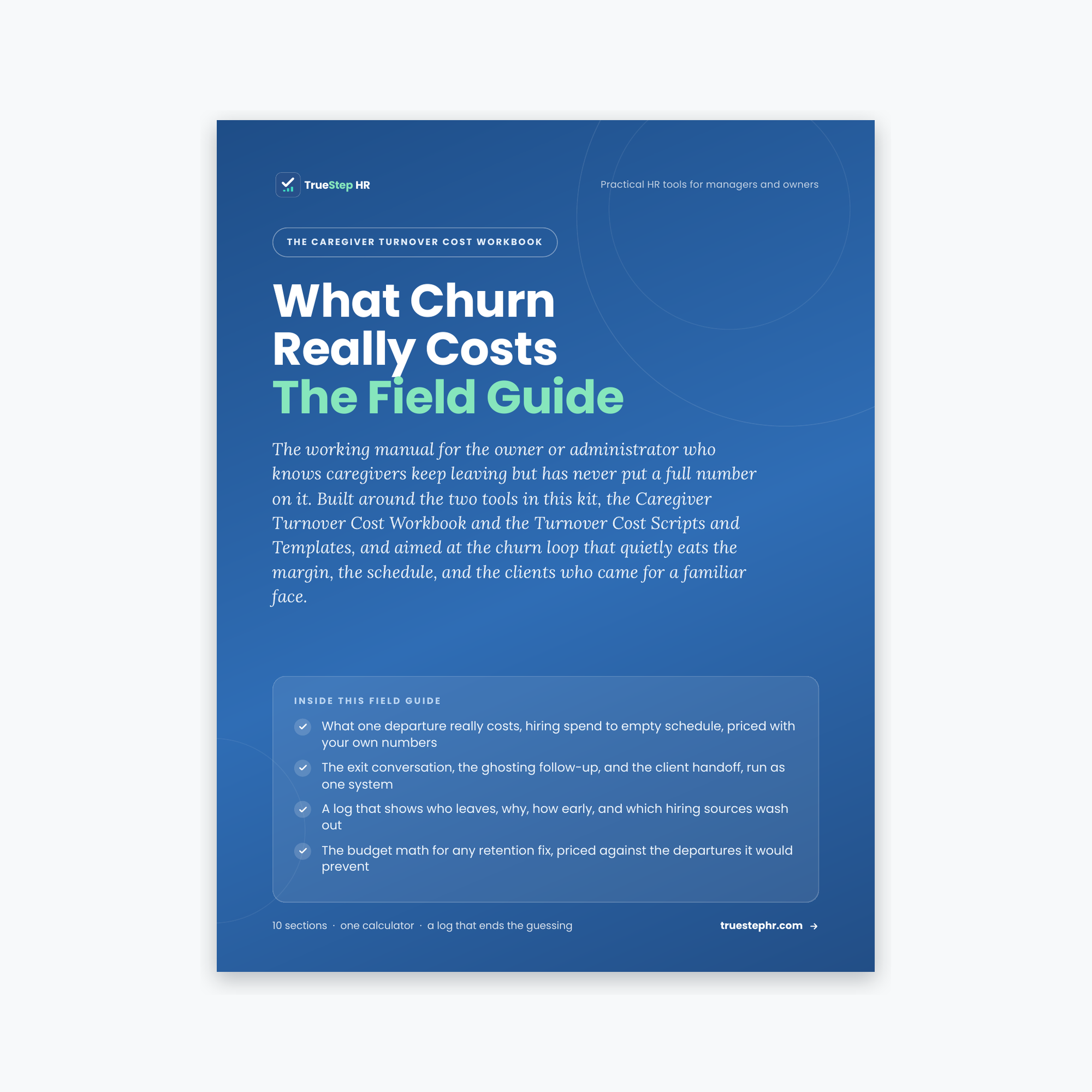 Caregiver Turnover Cost Workbook by TrueStep HR