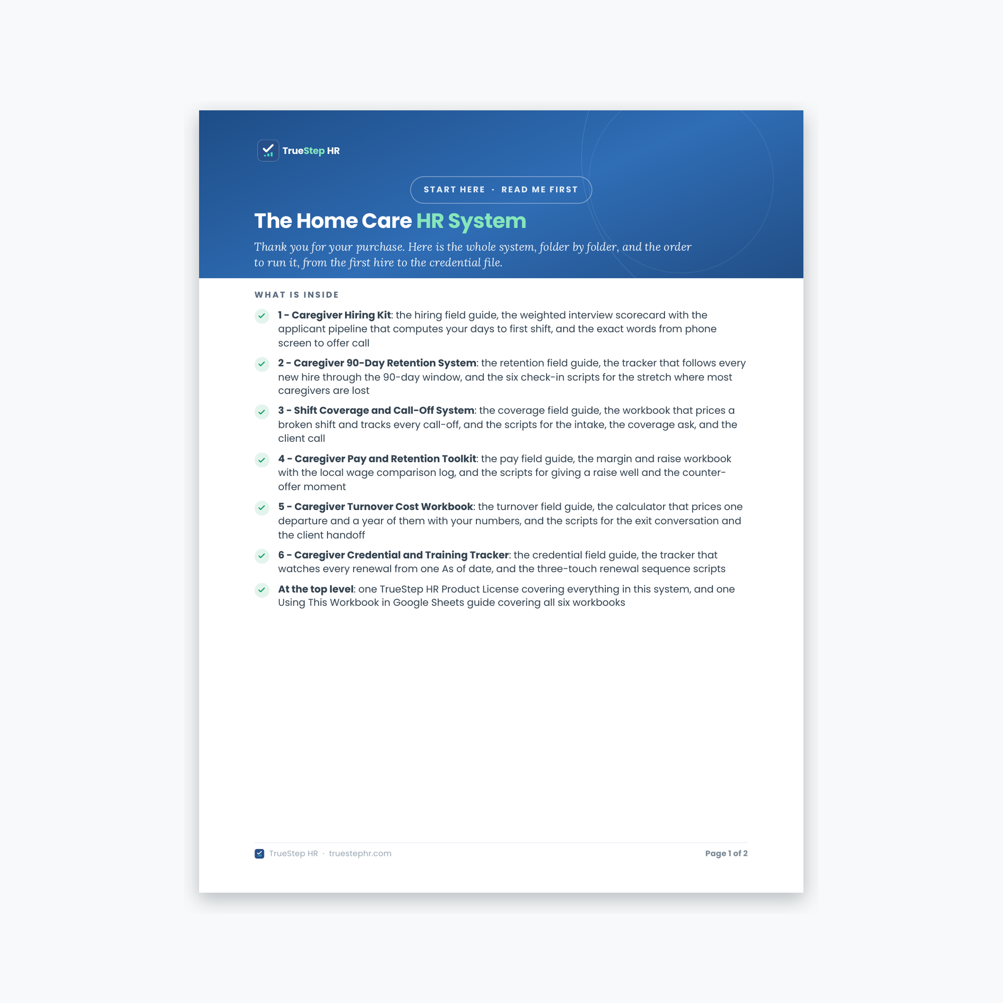 Home Care HR System by TrueStep HR
