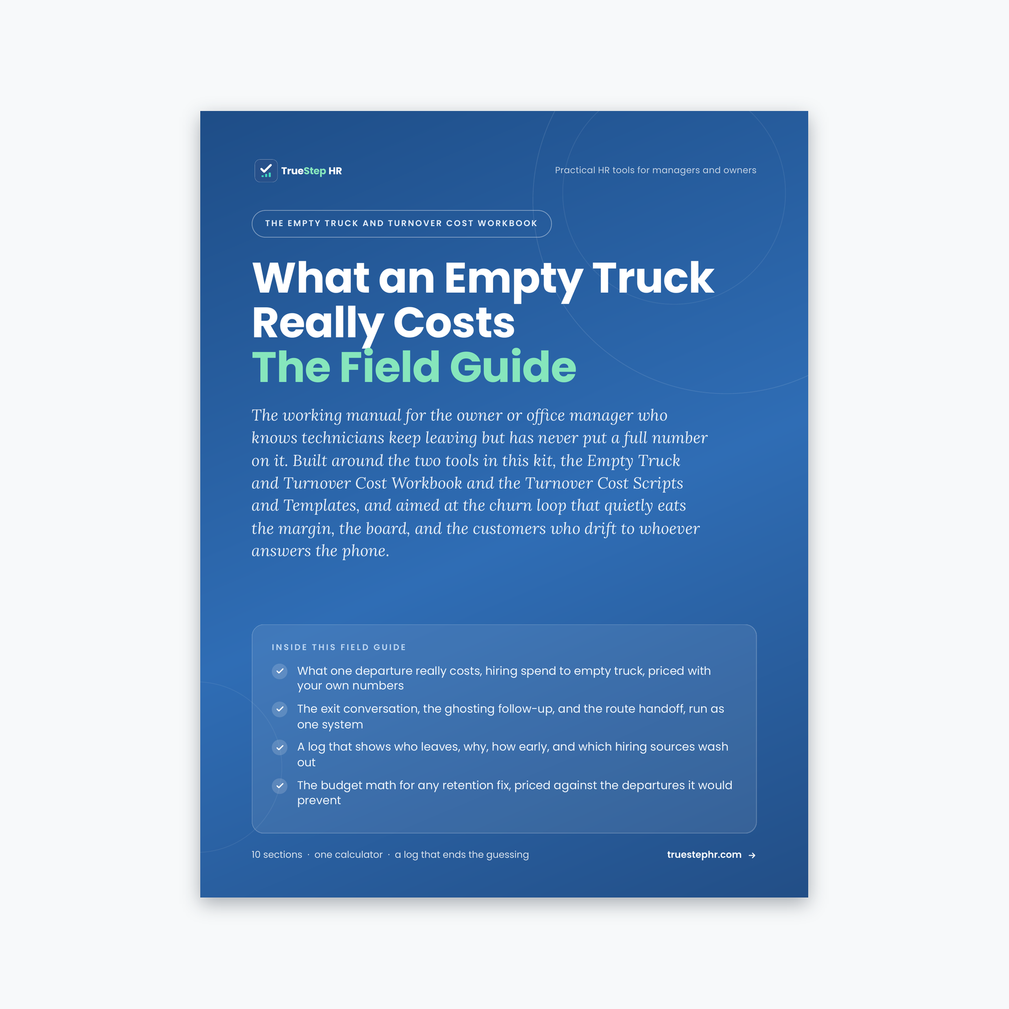 Empty Truck and Turnover Cost Workbook by TrueStep HR
