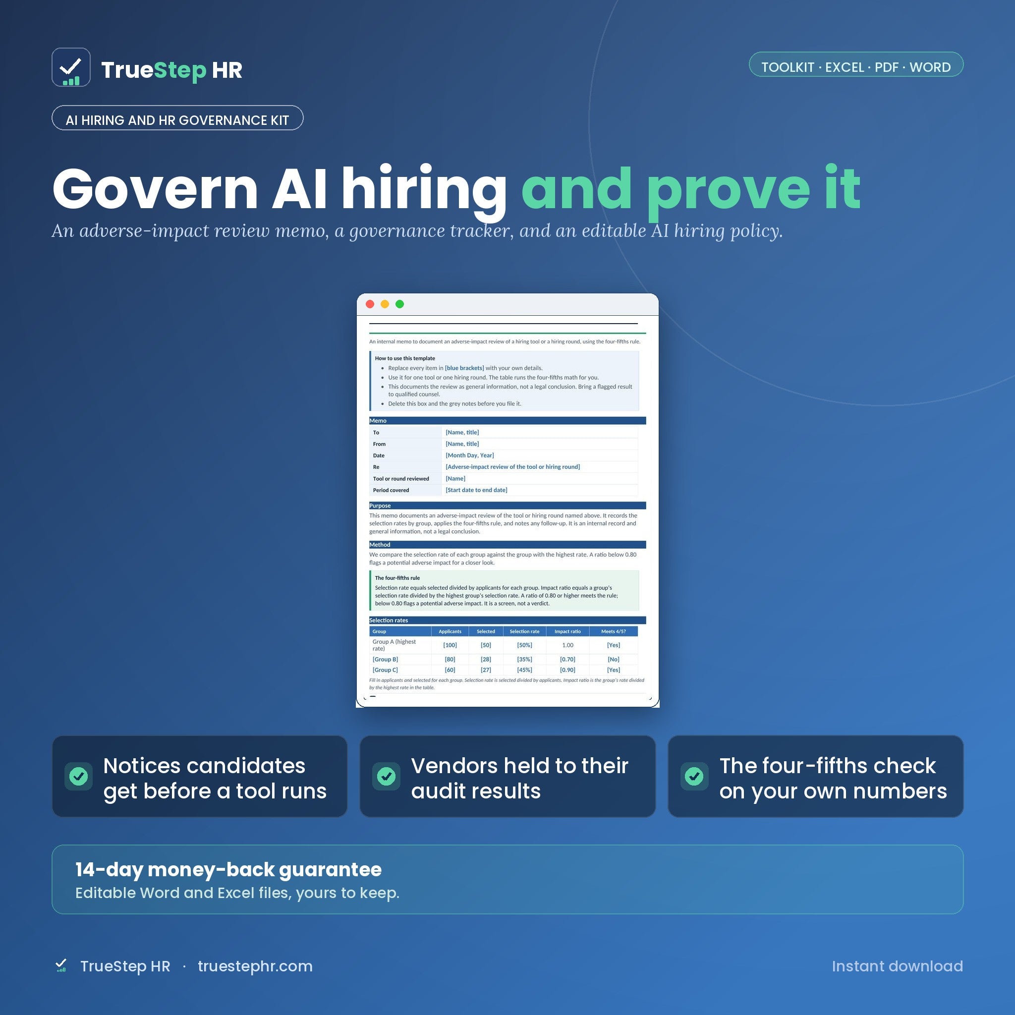 AI Hiring and HR Governance Kit