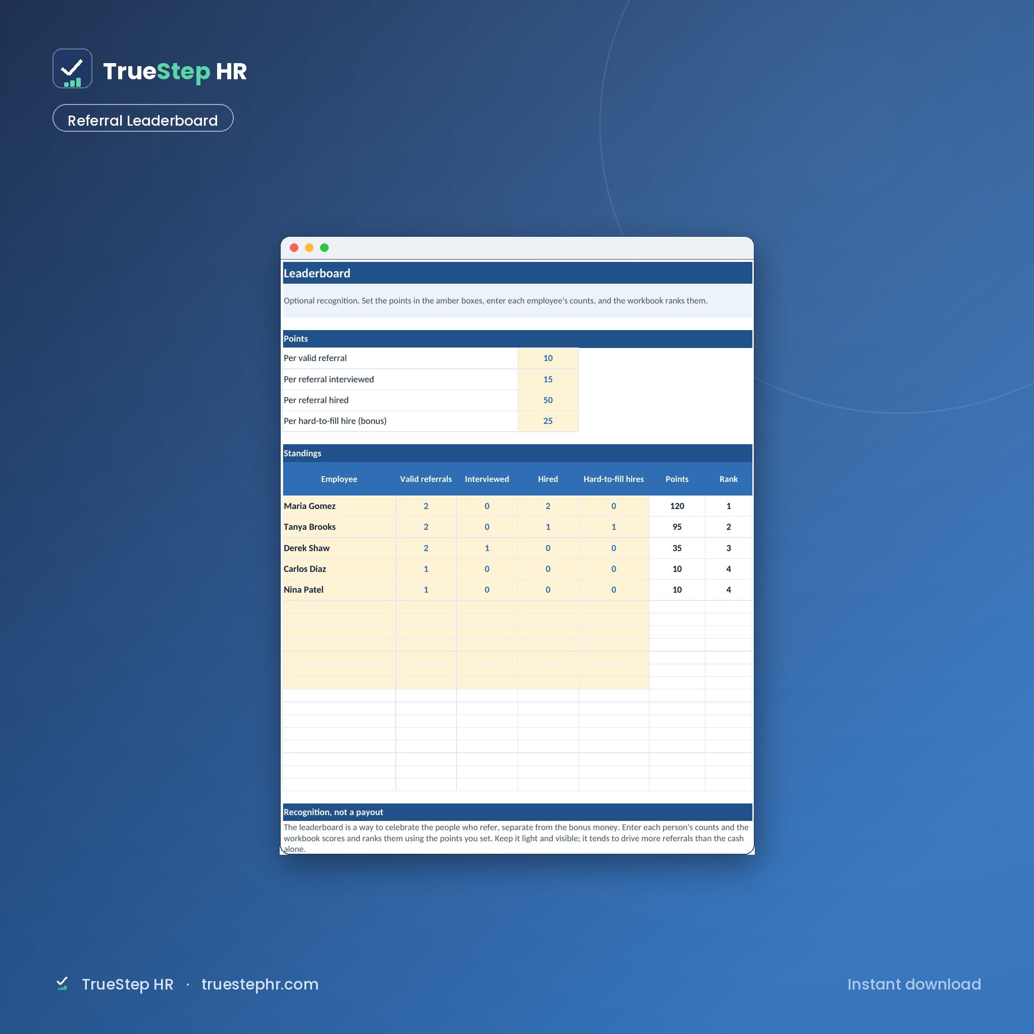 Employee Referral Program Kit, referral leaderboard