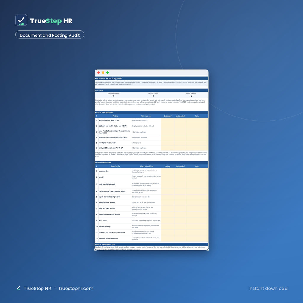 Document and Posting Audit