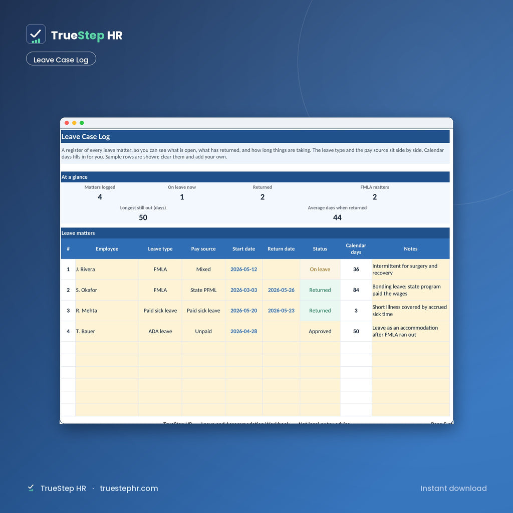 Leave Case Log