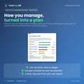 Dental Practice Manager Field Guide, personalized edition: a preview of the six-area profile map page beside the guide cover on a navy TrueStep HR background