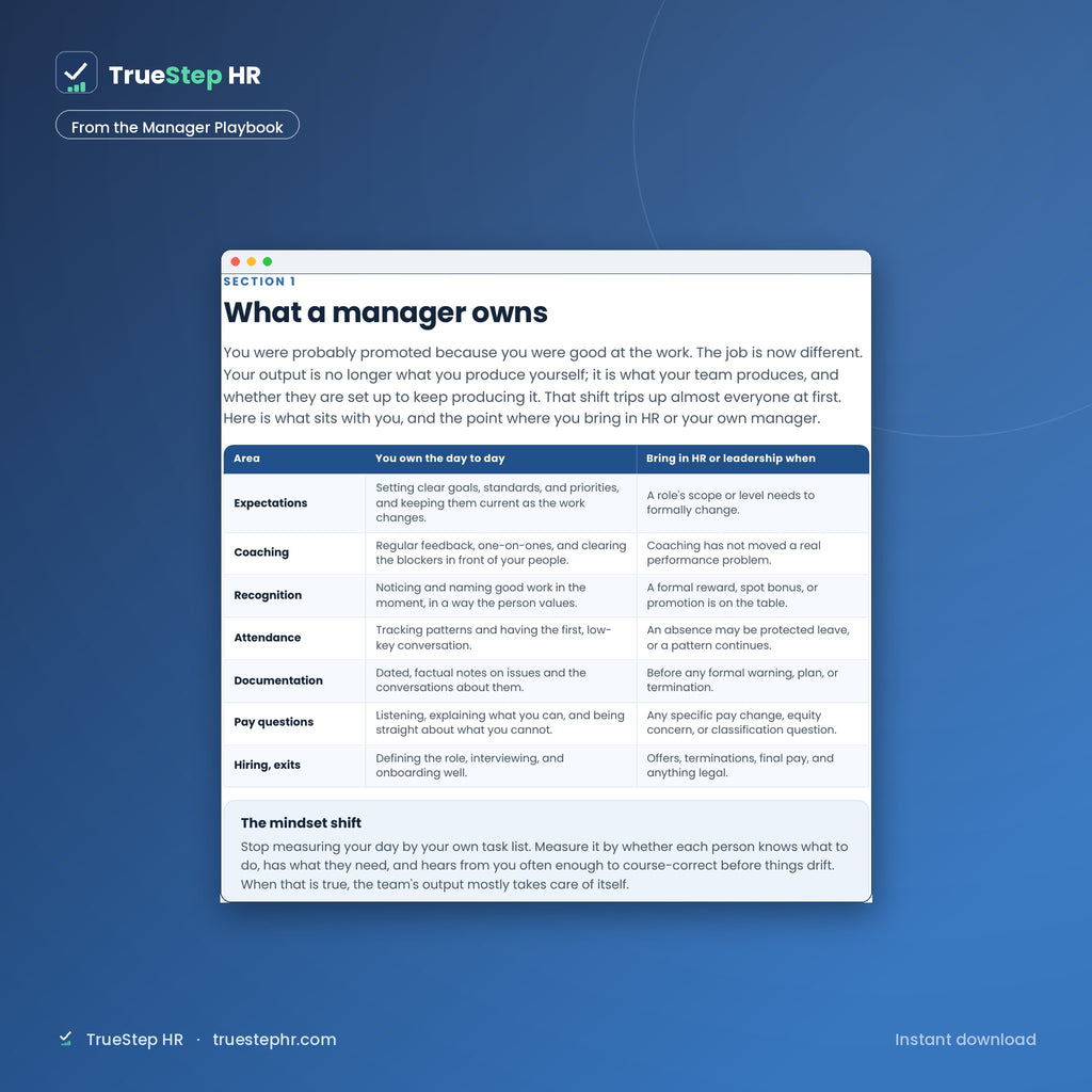 People Manager Toolkit, from the manager playbook