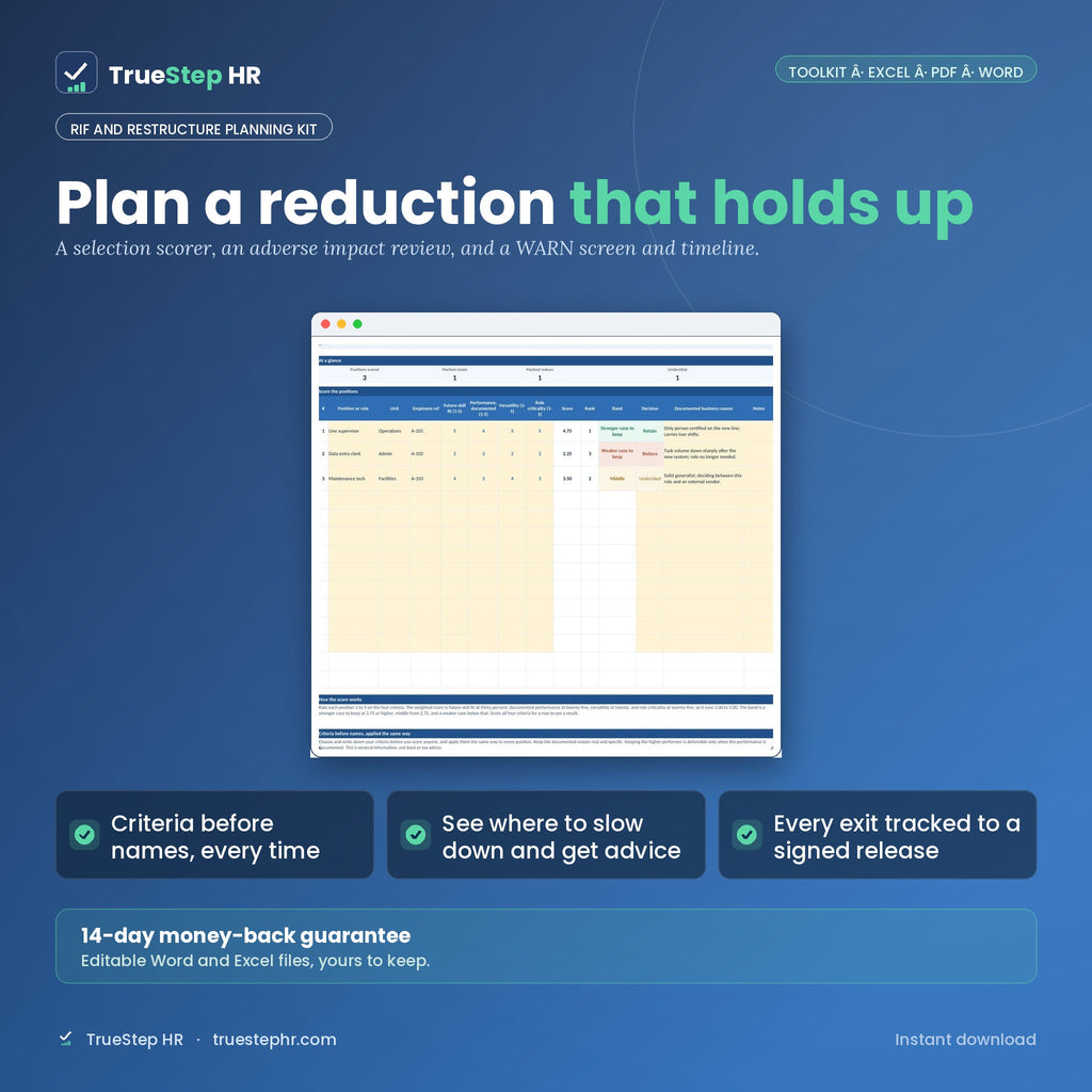RIF / Restructure Planning Kit