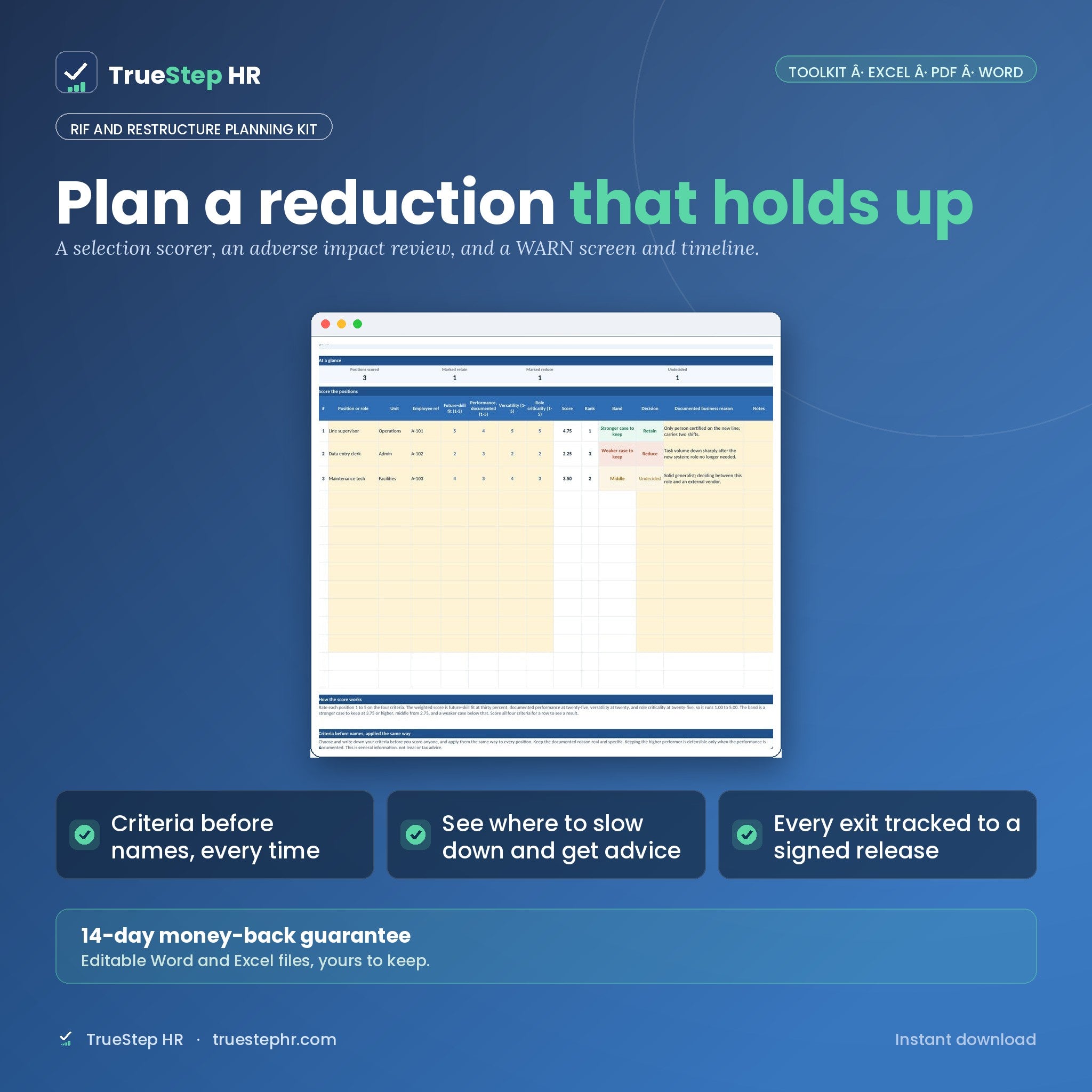 RIF / Restructure Planning Kit